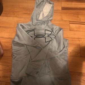 Under Armour Light Gray Pullover with Black Logo